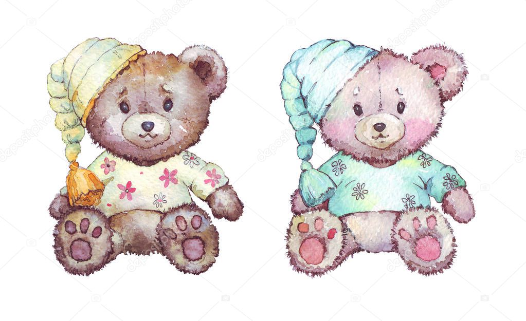 teddy bear in pjs