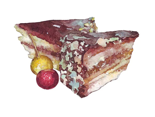 Két szelet torta — Stock Fotó