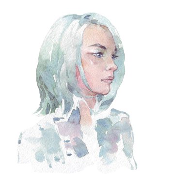 Bir moda kız portresi