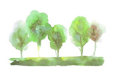 yeşil ağaçlar izole