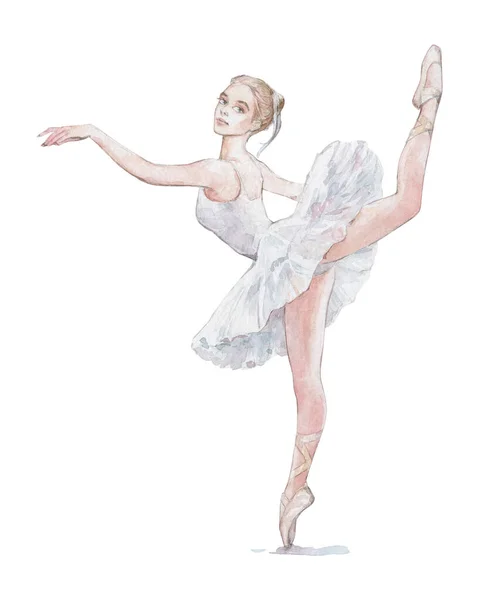 Тренировки Балерины Изолированы Белом — стоковое фото