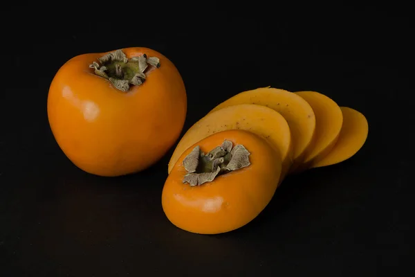 柿のスライスと — ストック写真
