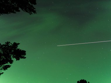 Karanlık, Starry gökyüzü Across Kuzey ışıklar
