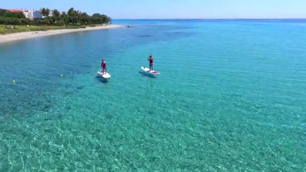 Aerial Footage | Stand up paddling — Stock Video