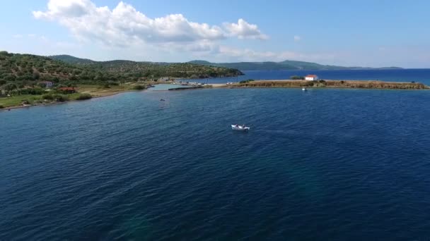 Авиационные съемки Amazing Halkidiki — стоковое видео