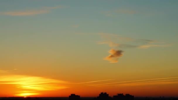 Amanhecer na Cidade lapso de tempo — Vídeo de Stock