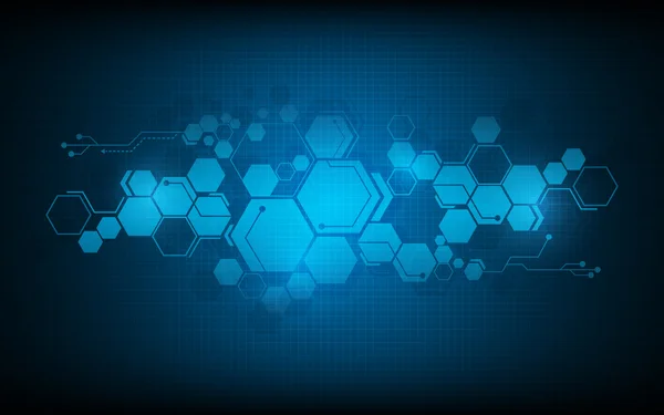 Abstract hexagon pattern tech sci fi design background innovatio — Stock Vector
