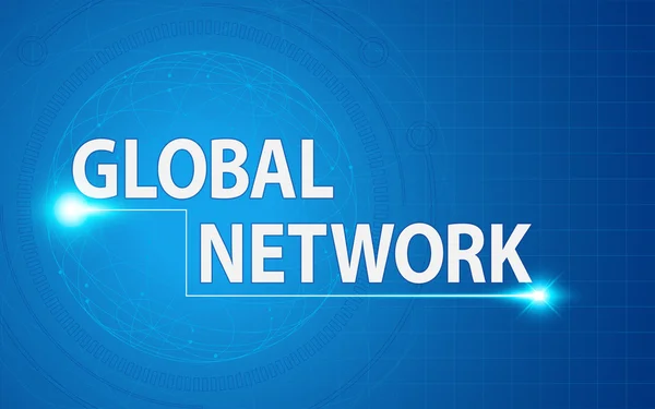 Banner de rede global —  Vetores de Stock