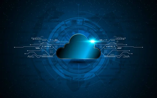 Serviços de tecnologia cloud — Vetor de Stock