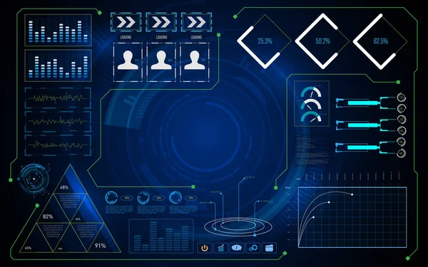 抽象 ui の未来的な画面 — ストックベクタ