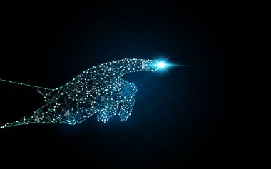 soyut el dijital sci fi dokunmadan 