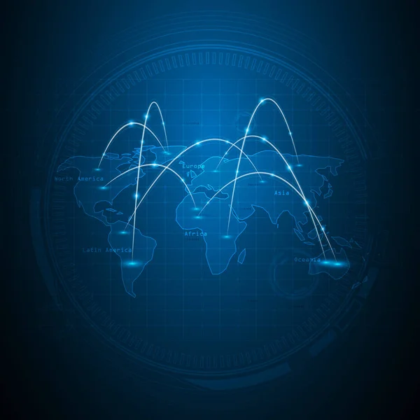 Rede mapa do mundo —  Vetores de Stock