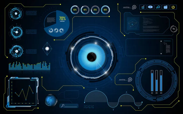 Diseño de la interfaz hud — Archivo Imágenes Vectoriales