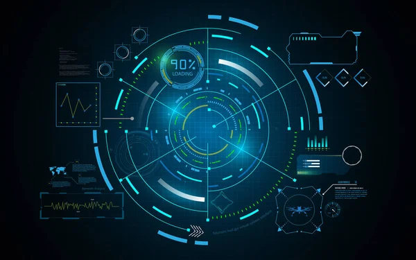 Hud インターフェイスの設計 — ストックベクタ