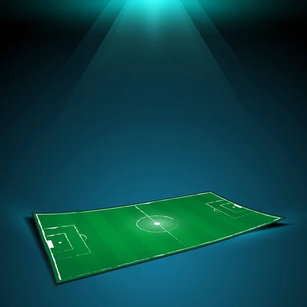 Ποδόσφαιρο πεδίο εικονικό ολόγραμμα — Διανυσματικό Αρχείο