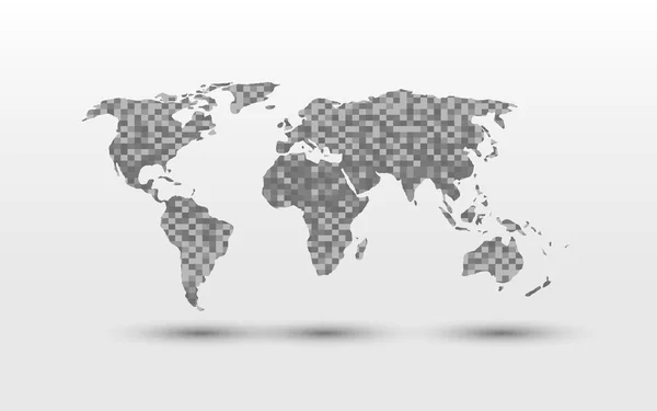 World map pixel — Stock Vector