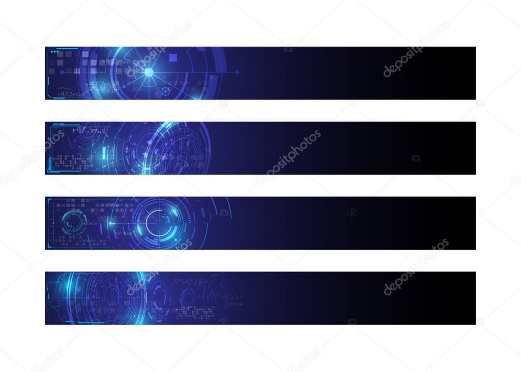 set of 4 banner networking