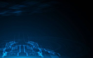 Merhaba tech sci fi kavramı arka plan soyut