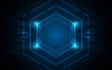 Altıgen fütüristik sci fi desen tasarım arka plan yenilik c