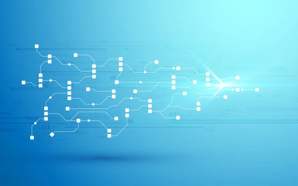 Abstrait circuit réseau blockchain concept arrière-plan — Image vectorielle