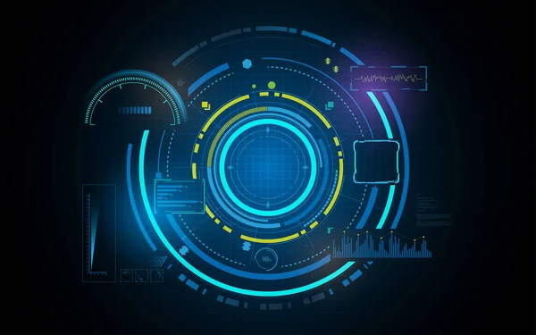 Hud ui circle info tempate hi tech background — стоковый вектор