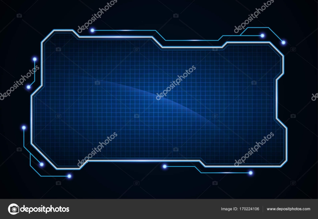 Abstract Tech Sci Fi Hologram Frame Template Design Background Abstract Tech Sci Fi Hologram Frame Template Design Background Stock Ilration