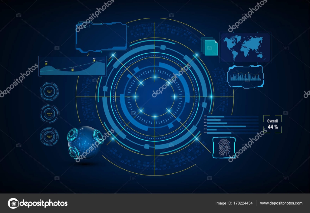 Circle Hud Gui Ui Artificial Intelligence Services Virtual System