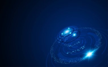 Sci fi sanal hud sistemi hizmetleri teknoloji yenilikçi konsepti  