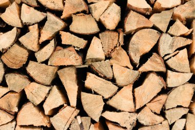 Yakacak odun yığını - ahşap soyut arkaplan