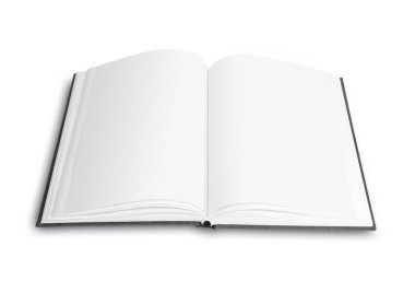 Defteri'ni, yakın çekim. Beyaz arka plan üzerinde izole