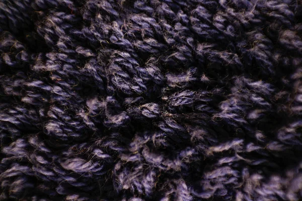 Texture of pile of dark blue fabric. Macro. Closeup. Isolated on — Stock Photo, Image