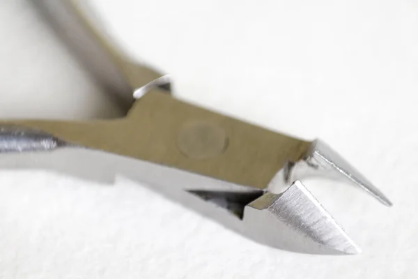 Metal scissors. Macro. Closeup. Isolated on a white background — Stock Photo, Image