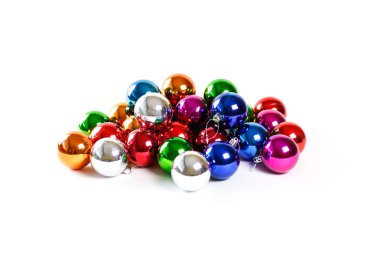 Çok Noel ağacı Noel topları. Noel çok dekor