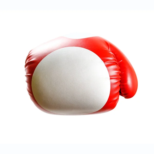 Γάντια του μποξ κόκκινο. Δύο γάντια σπορ. Απομονωμένη σε μια λευκή έκφραση — Φωτογραφία Αρχείου