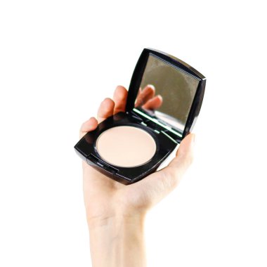 El tutma toz. Beyaz bir arka plan üzerinde izole. Portre