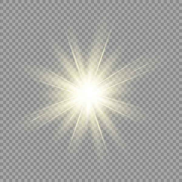 Gloeilamp effect. Sterrensprong met glitters. Vectorillustratie — Stockvector