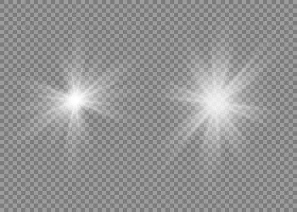 Lichteffekt. Der Stern funkelte. Vektorillustration — Stockvektor