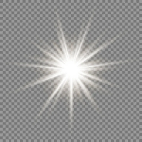 Gloeilamp effect. Sterrensprong met glitters — Stockvector