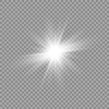 Parlak ışık efekti. Parıltısız yıldız patlaması.