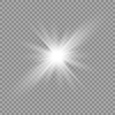 Parlak ışık efekti. Parıltısız yıldız patlaması.