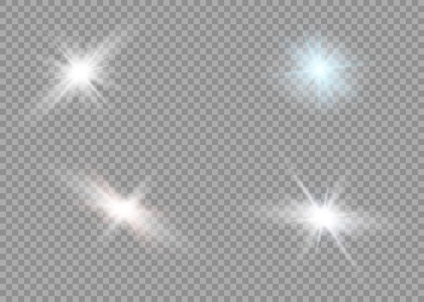 Vector transparant zonlicht speciale lens flare licht effect — Stockvector