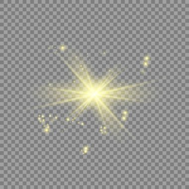 Parlak ışık efekti. Parıltısız yıldız patlaması..