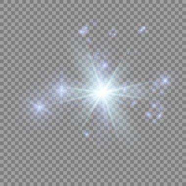 Parlak ışık efekti. Parıltısız yıldız patlaması.