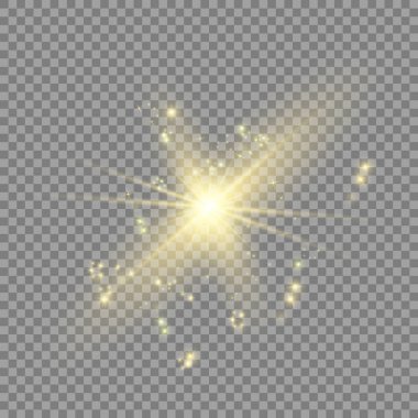 Parlak ışık efekti. Parıltısız yıldız patlaması.