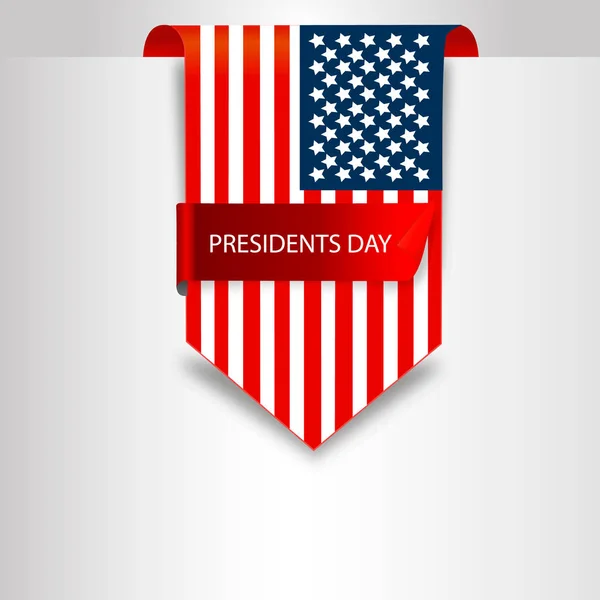 Illustration des présidents Jour fond plat design — Image vectorielle