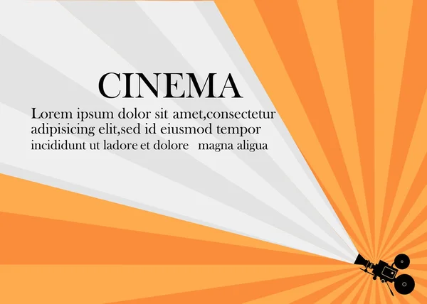 Cartaz do festival de cinema ou modelo de panfleto para o seu design. Ilustração vetorial —  Vetores de Stock