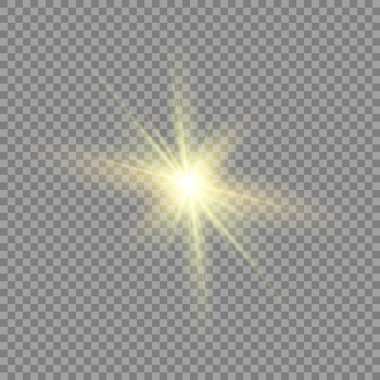Parlak ışık efekti. Parıltısız yıldız patlaması.