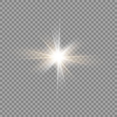 Parlak ışık efekti. Parıltısız yıldız patlaması.