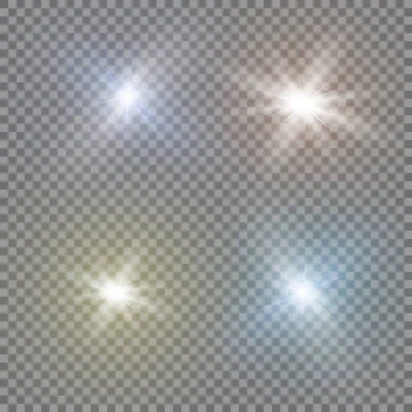 Glow light effect. Star burst with sparkles.Sun — Stock Vector
