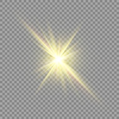 Vektör çizim soyut parlama ışık ışınları